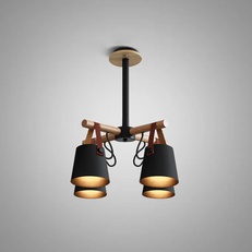 Изображение Люстра Потолочная На Штанге Natura C4 Black By Imperiumloft