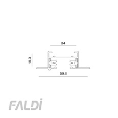 Изображение Встраиваемый однофазный шинопровод FALDI POWER TRACK Vx1