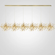 Изображение Люстра Tezani Argent Suspension Linear Gold 6L 210 By Imperiumloft