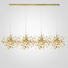 Изображение Люстра Tezani Argent Suspension Linear Gold 4L 140 By Imperiumloft