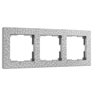 Изображение Рамка на 3 поста (серебряный) W0032406