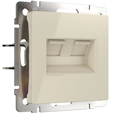 Изображение Розетка двойная Ethernet RJ-45 (слоновая кость) W1181103