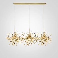 Изображение Люстра Tezani Argent Suspension Linear Gold 3 L110 By Imperiumloft
