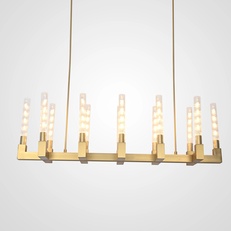 Изображение Люстра Canelle Linear Chandelier 12 Modern Brass By Imperiumloft