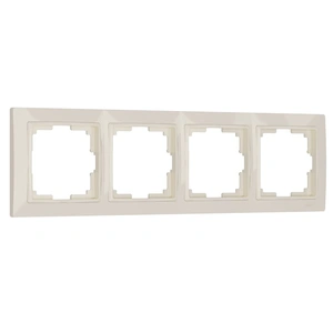 Изображение Рамка на 4 поста (слоновая кость, basic) W0042003