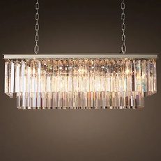 Изображение Люстра Rh 1920S Odeon Clear Glass Fringe Nickel By Imperiumloft