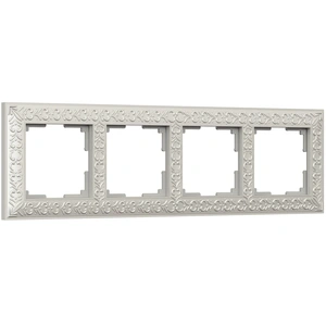 Изображение Рамка на 4 поста (матовый хром) WL07-Frame-04