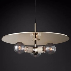 Изображение Люстра Rh Utilitaire Disk Triple Pendant Silver By Imperiumloft