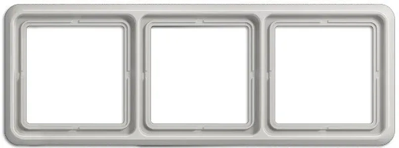Изображение Рамка тройная, горизонтальная/вертикальная, Jung CD 500, светло серый CD583LG CD 500