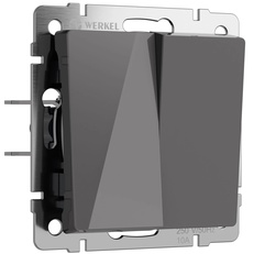 Изображение Выключатель двухклавишный проходной (графит акрил) W1122044