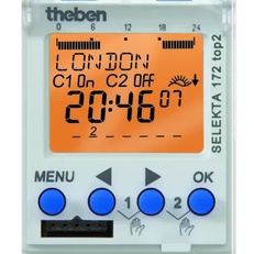 Изображение Таймер цифровой астрономический Theben SELEKTA 172 top2 24V (1724100)