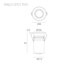 Изображение Точечный светодиодный светильник RINGO SPOT IP65