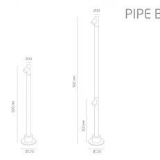 Изображение Парковый светильник освещения пешеходных дорожек PIPE-B