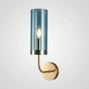 Изображение Настенный Светильник Agne Blue Glass Tube Wall Light By Imperiumloft