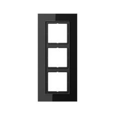 Изображение Рамка на 3 поста LS plus черное стекло LSP983GLSW Jung