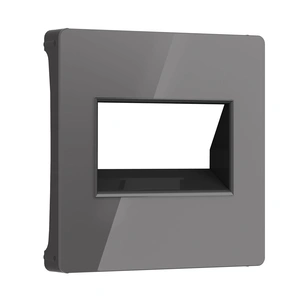 Изображение Накладка для двойной розетки Еthernet RJ-45 (графит акрил) W1191144