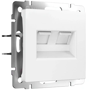 Изображение Розетка двойная Ethernet RJ-45 (белый матовый) W1181161