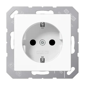 Изображение Розетка с заземлением 16А 250В A 550 белый глянец A1520WW Jung