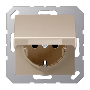 Изображение Розетка с заземлением и шторками 16А 250В A 550 шампань A1520BFKLCH Jung