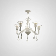 Изображение Подвесная Люстра Cast 5 White By Imperiumloft