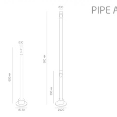 Изображение Парковый светильник освещения пешеходных дорожек PIPE-A
