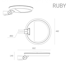 Изображение Консольный парковый светильник RUBY
