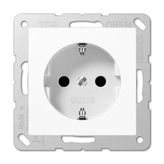 Изображение Розетка с заземлением 16А 250В ECO Profi белый EP1420WW Jung