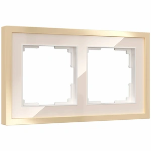 Изображение Рамка на 2 поста Baguette (айвори/латунь) W0022851