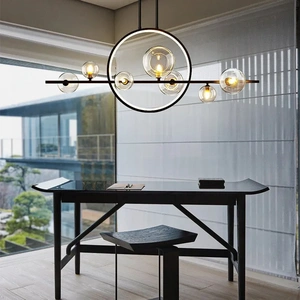 Изображение Подвесная Люстра Iona L Halo 7 Black By Imperiumloft