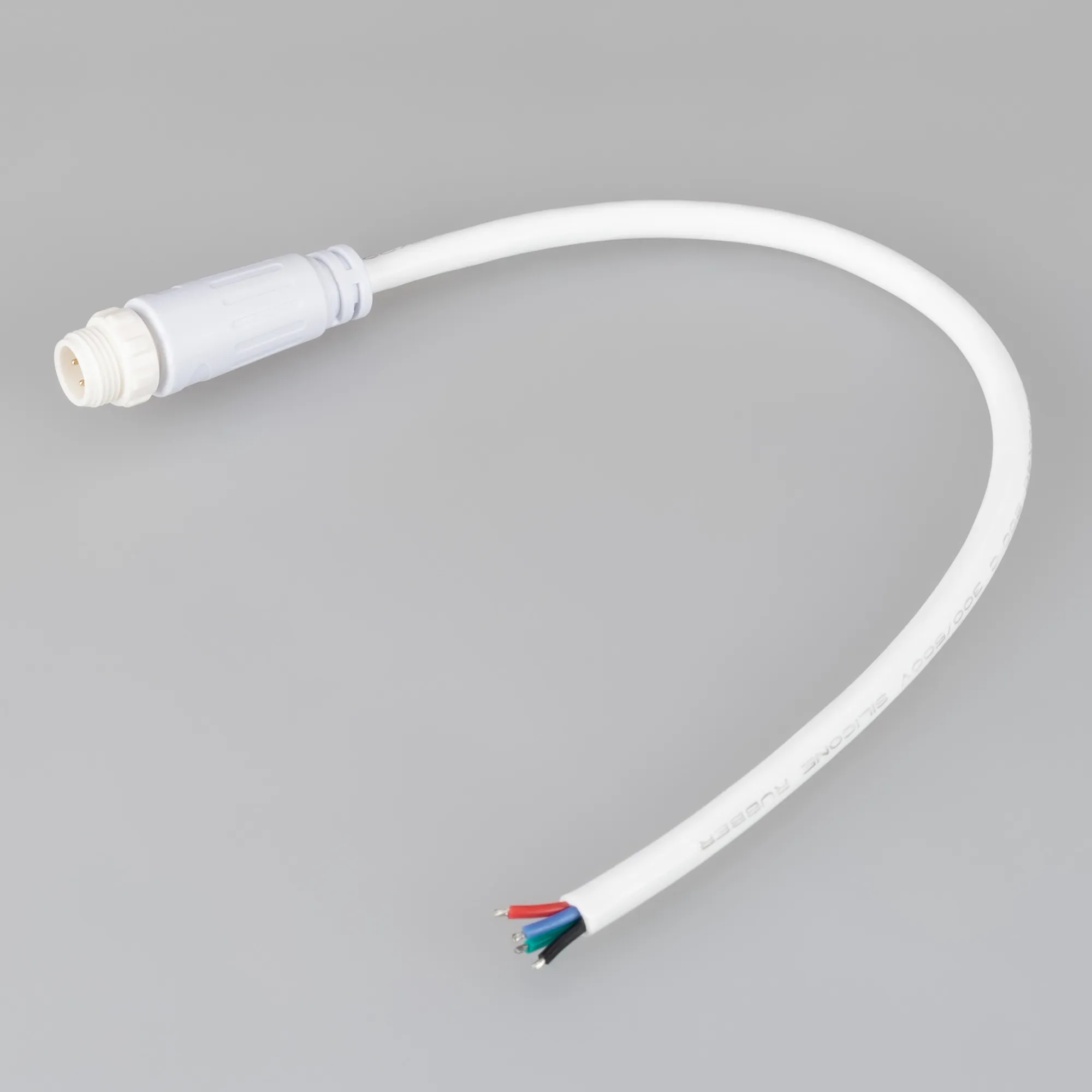 Коннектор питания MOONLIGHT-SPI/DMX-CON-POWER-MALE-WH (Arlight, IP67 Пластик, 3 года) - Изображение