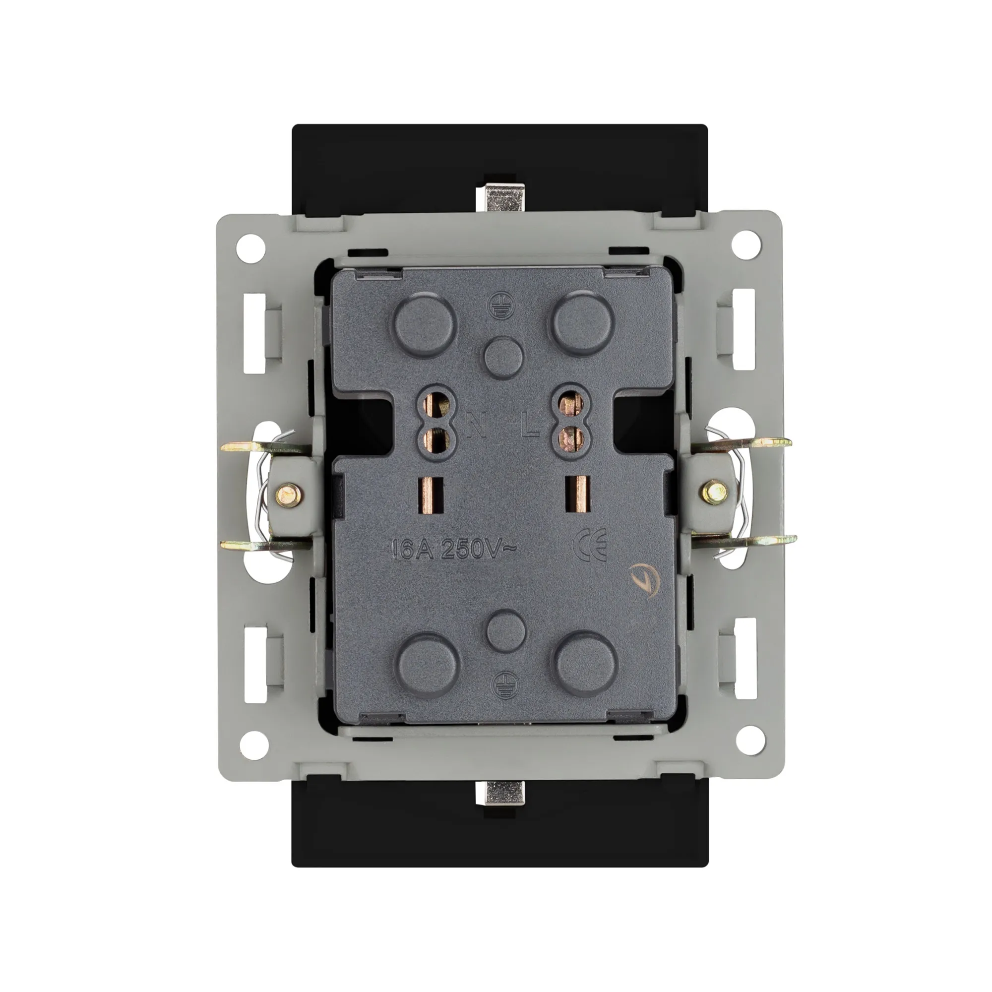Механизм электрической розетки SCT-MEUD-PL-BK (250V, 16A) (Arlight, -) - Изображение