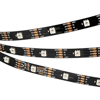 Лента светодиодная SPI-5000-RAM-5060-30 12V Cx1 RGB-Auto (Black 10mm, 4.8W/m, IP20) (Arlight, Открытый, IP20)