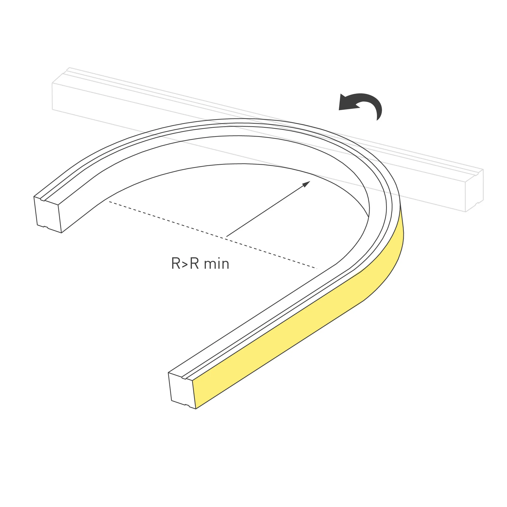 Грейзер THOR-TOP-B70-10x10mm 24V Warm3000 (15 W/m, IP67, 5m, wire x2) (Arlight, Вывод вниз, 3 года) - Изображение
