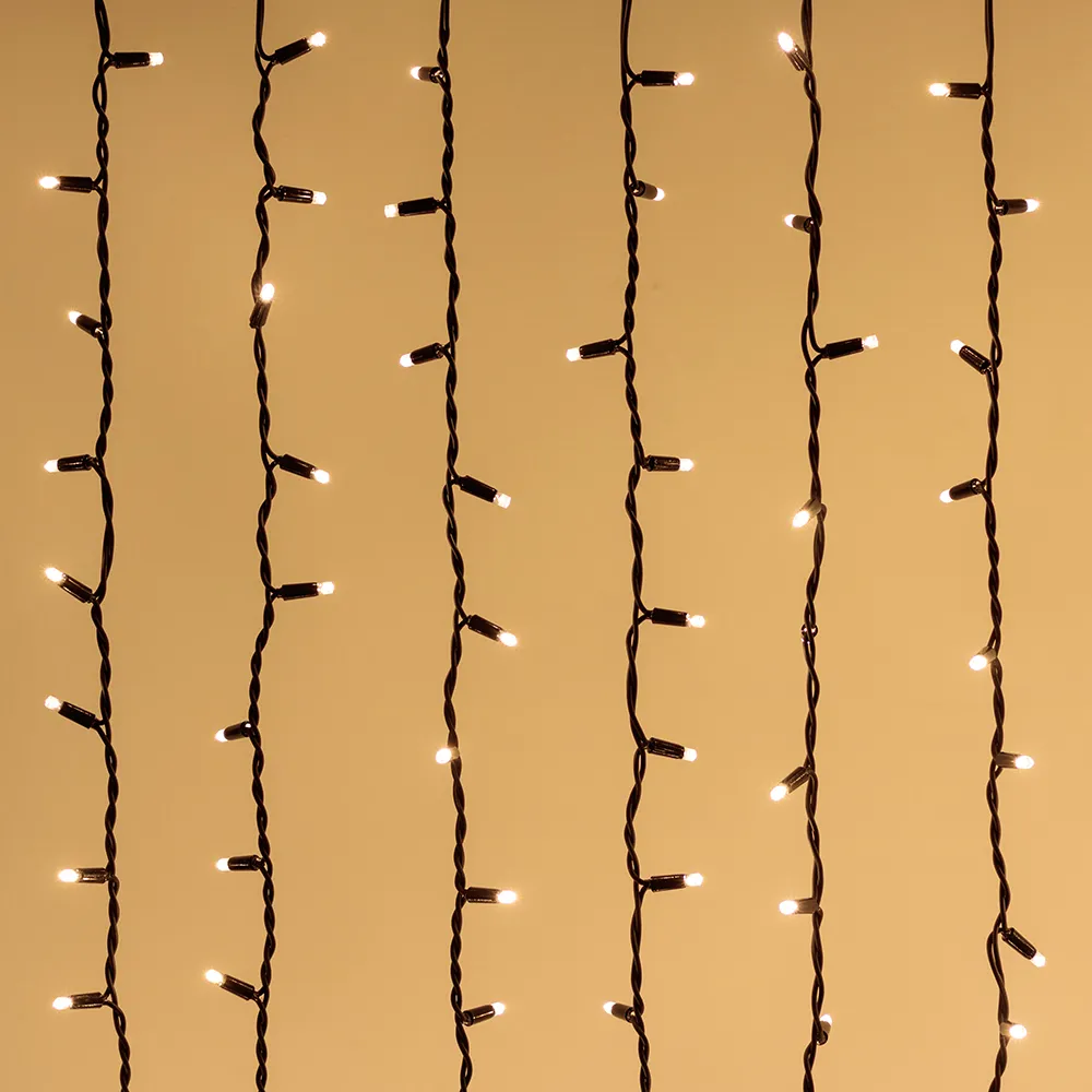 Светодиодная гирлянда ARD-CURTAIN-PRO-2000x3000-BLACK-760LED-STD WARM (230V, 70W) (Ardecoled, IP65)