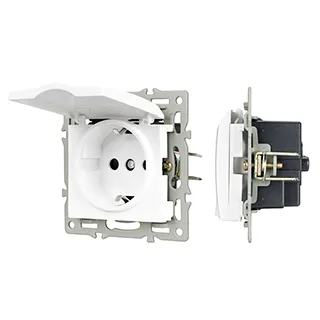 Механизм розетки влагозащищённый SCT-MCP-PL-WH (250V, 16A) (Arlight, -) - Изображение
